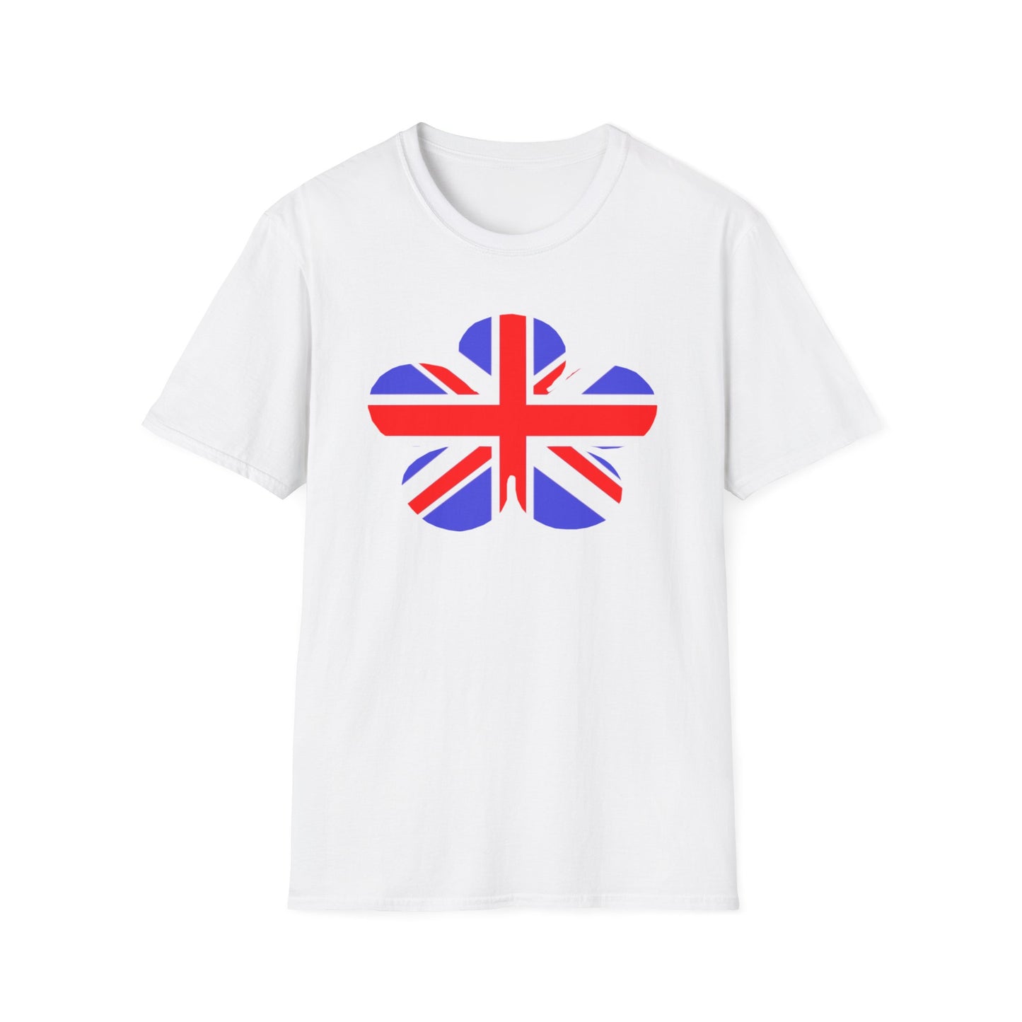 Union Jack Flag Flower T-Shirt