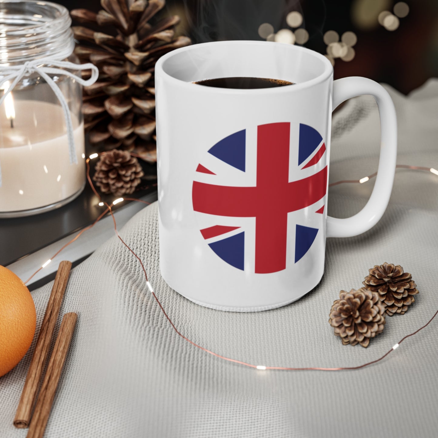 Union Jack Flag Round Circle Coffee Mug