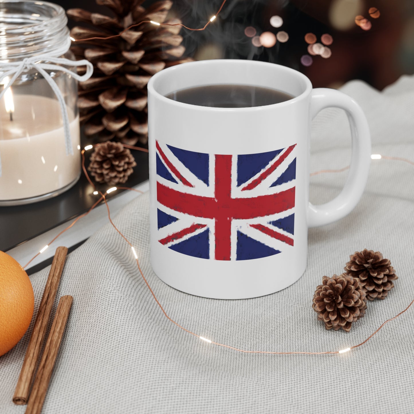 Union Jack Flag Chalk Coffee Mug