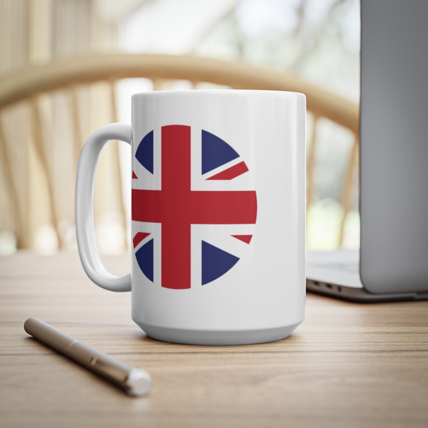 Union Jack Flag Round Circle Coffee Mug