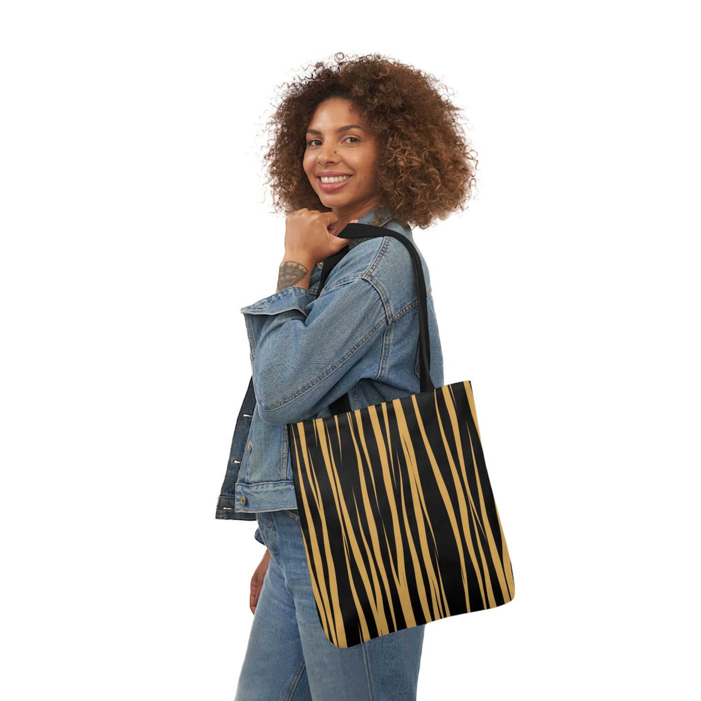 Tiger Stripes Animal Pattern Shoulder Tote Bag