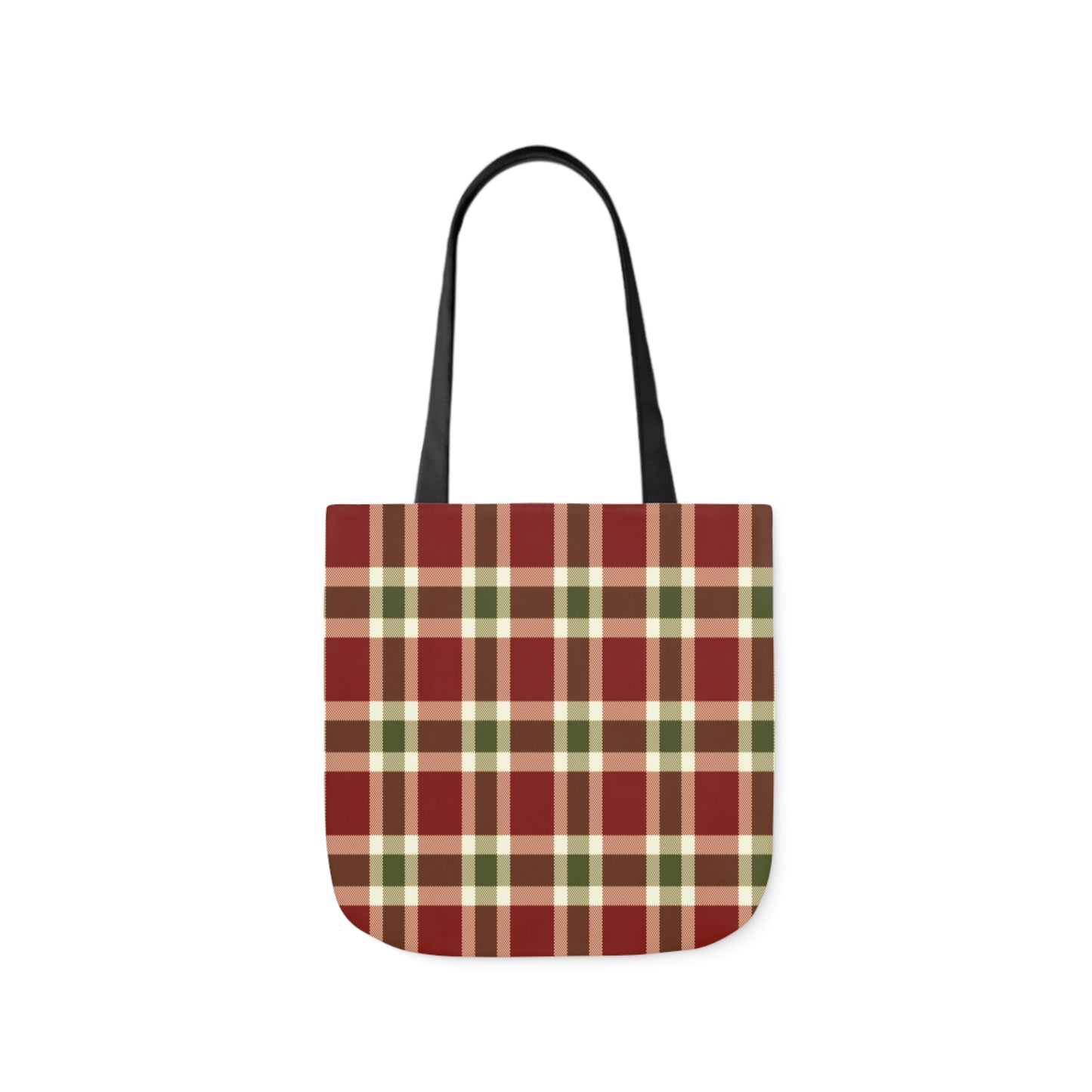 Christmas Red And Green Plaid Tartan Pattern Shoulder Tote Bag