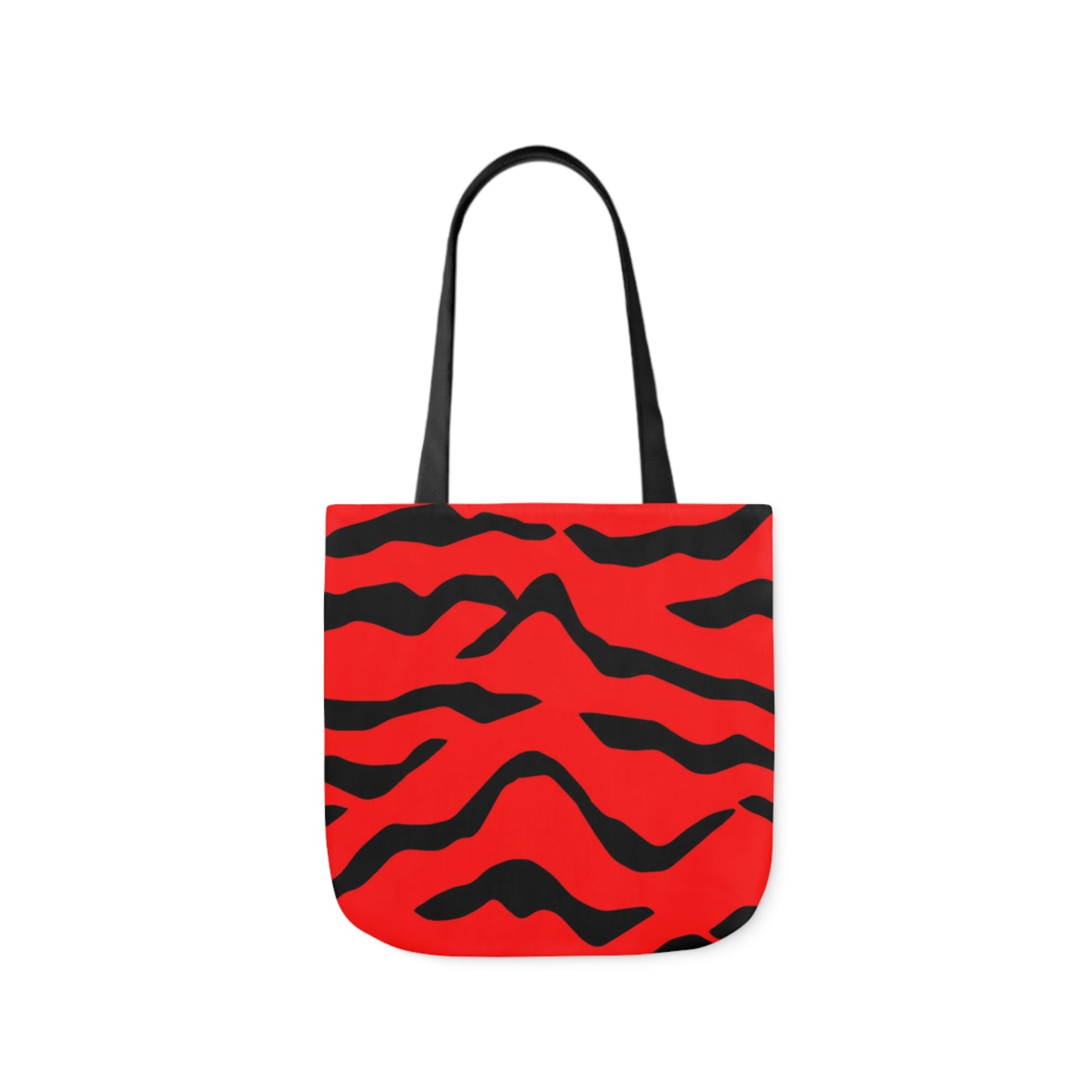 Red Tiger Animal Print Pattern Shoulder Tote Bag