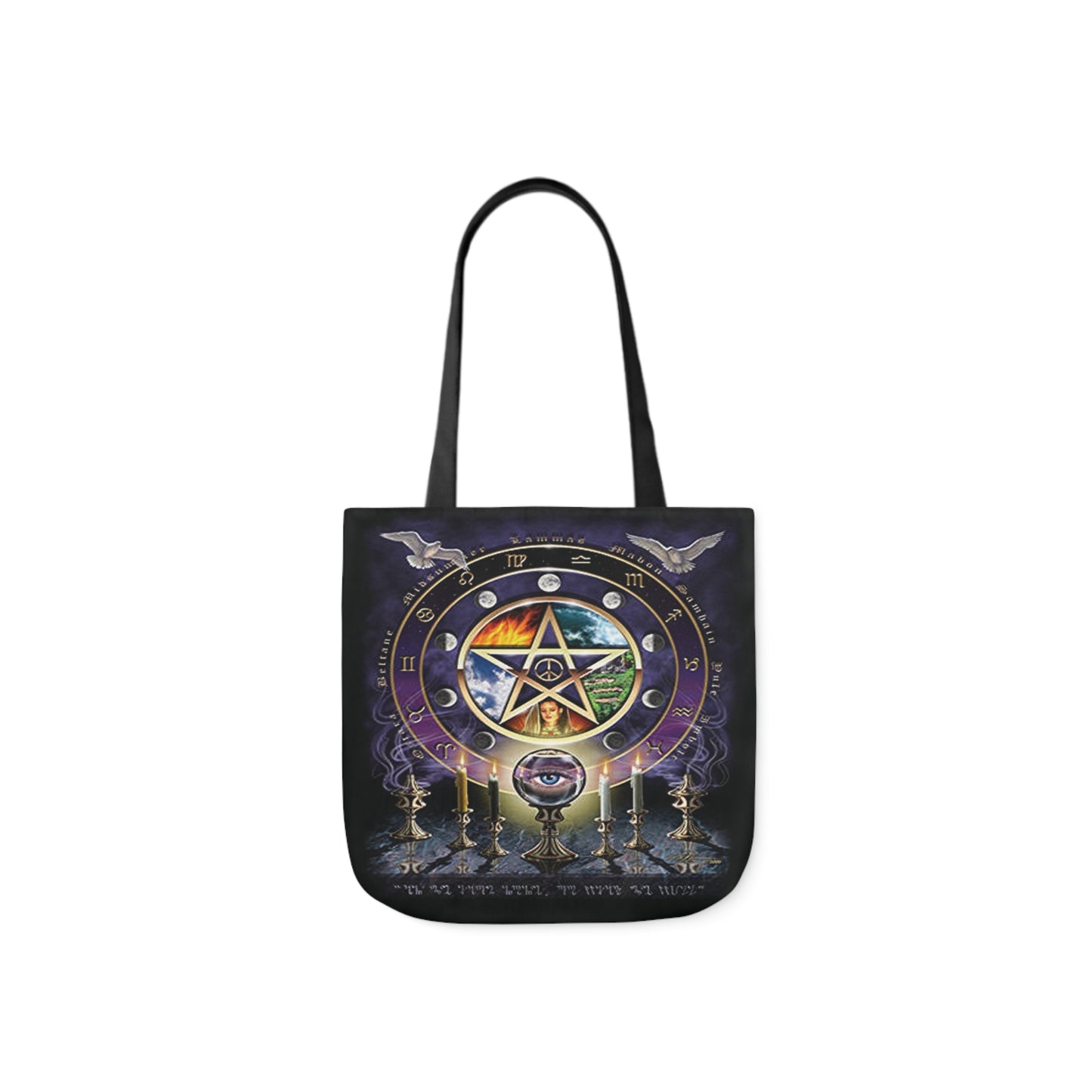 Witches Magical Altar Pentagram Shoulder Tote Bag