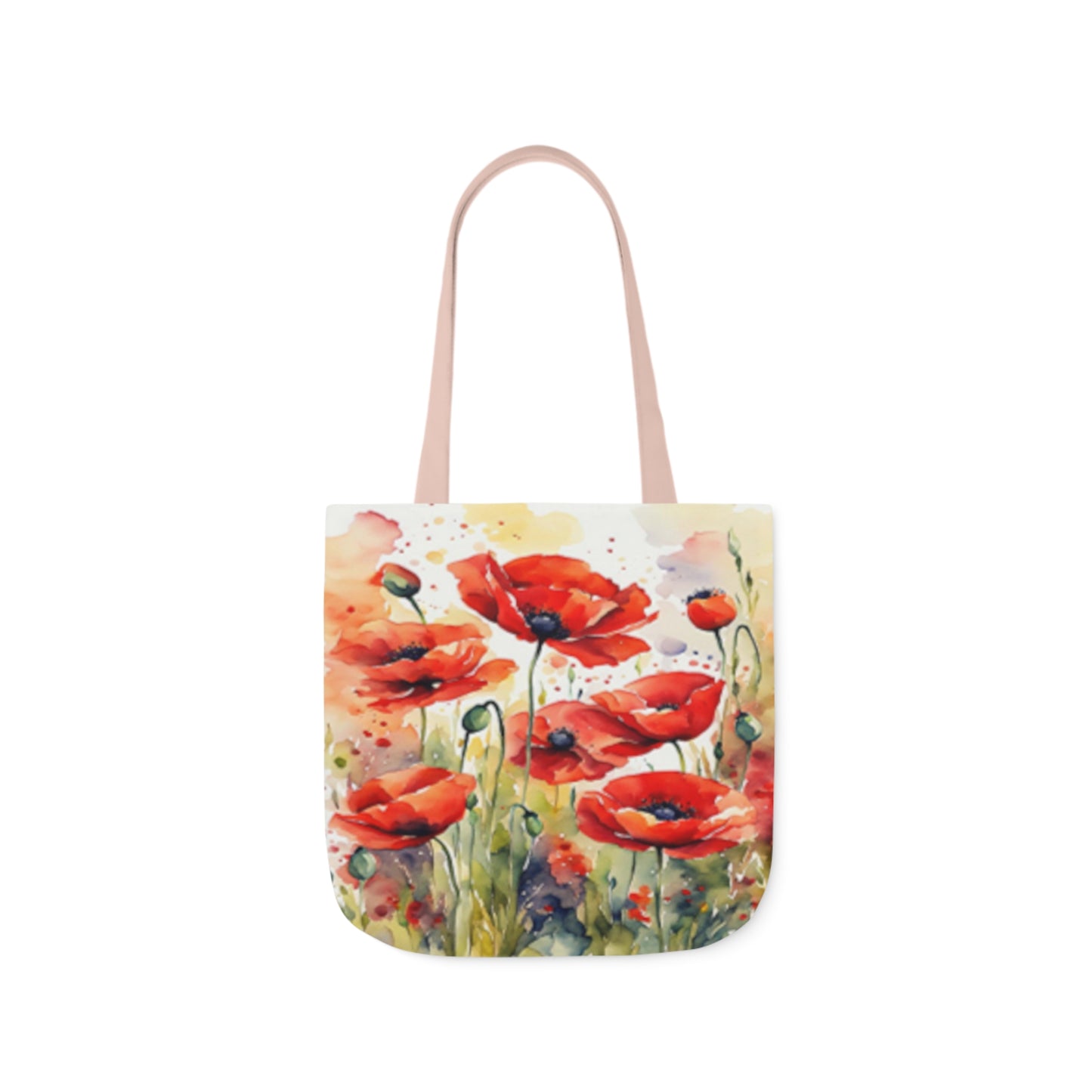 Large Red Poppies Shoulder Tote Bag