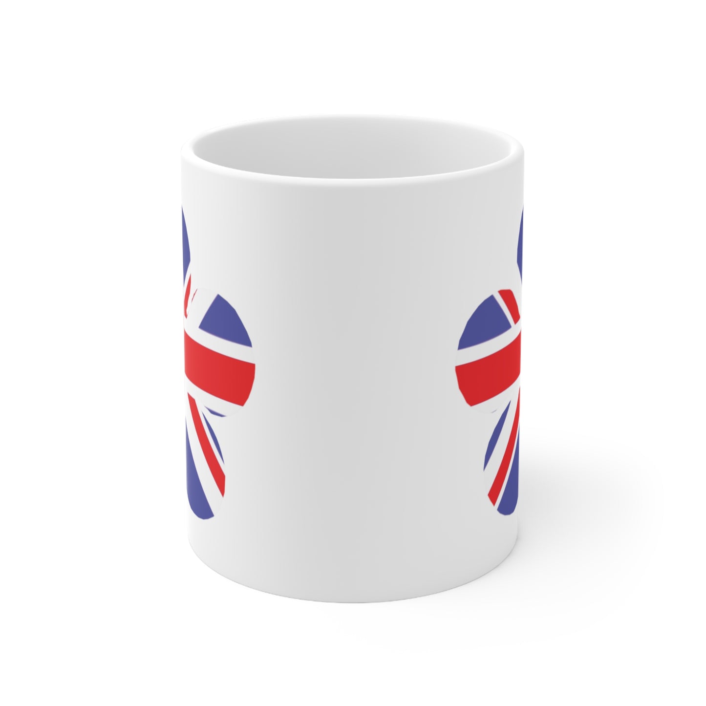 Union Jack Flag Flower Coffee Mug