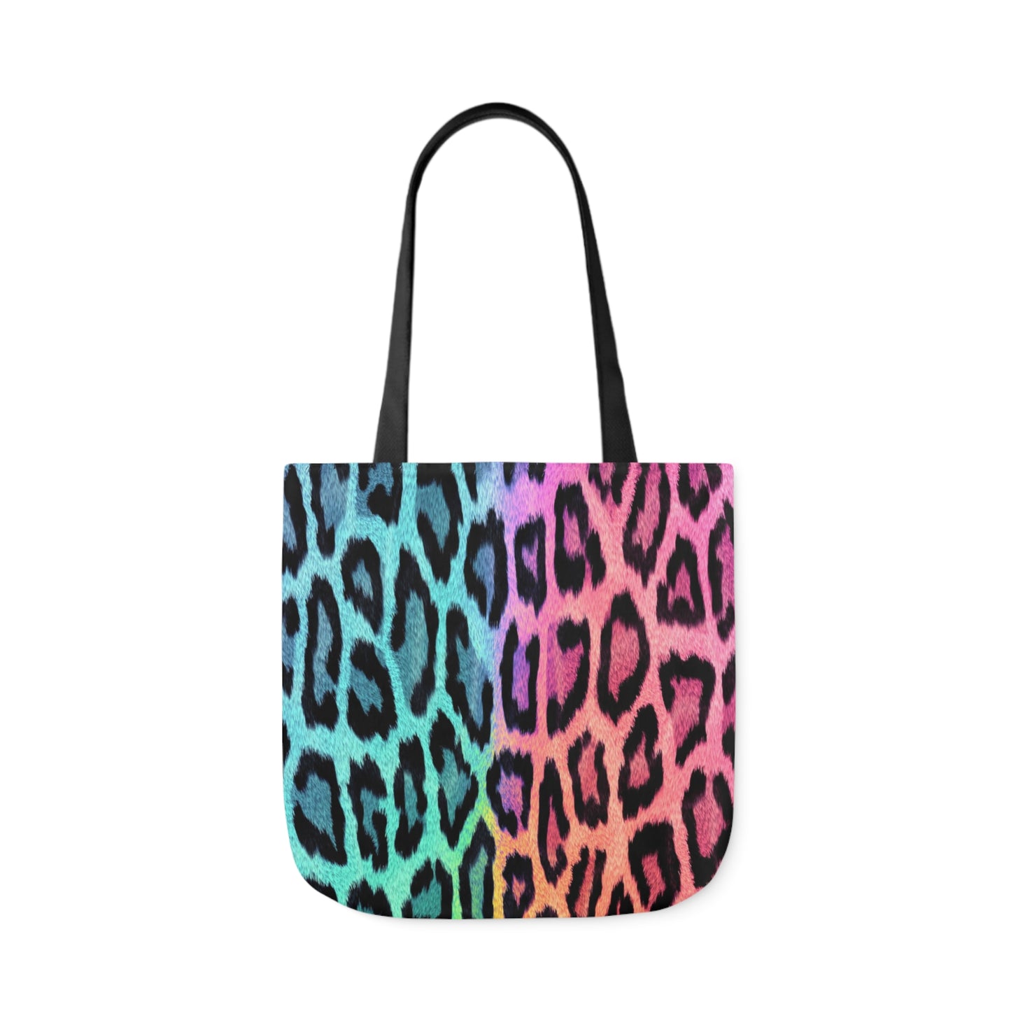 Rainbow Leopard Print Pattern Shoulder Tote Bag