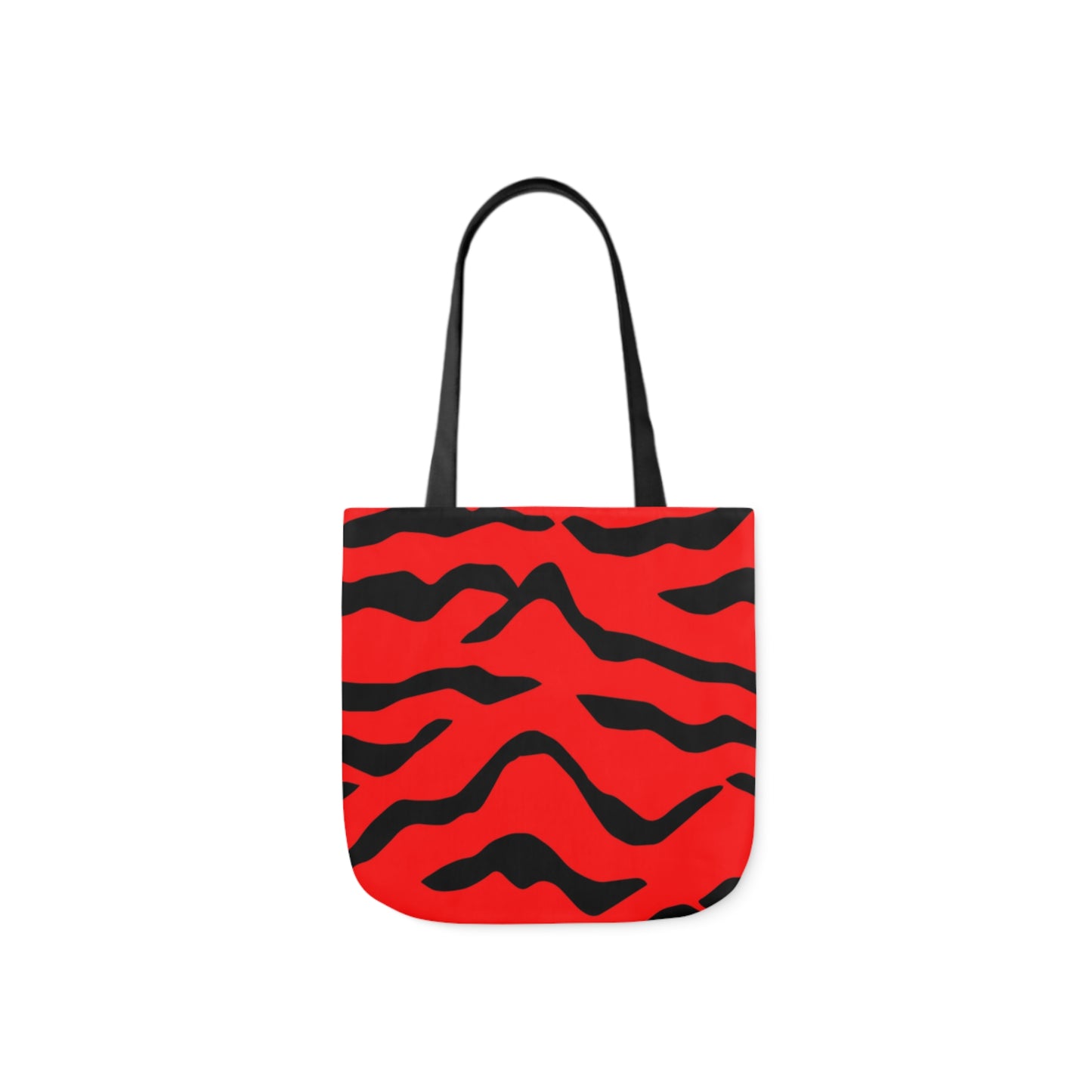 Red Tiger Animal Print Pattern Shoulder Tote Bag