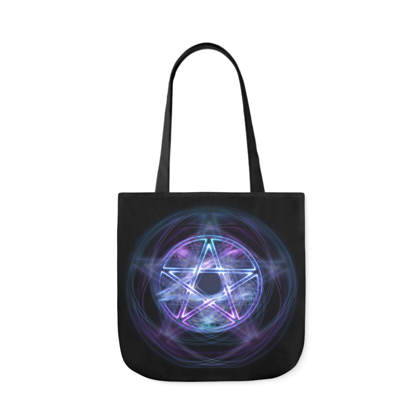 Witchcraft Blue Fire Pentagram Shoulder Tote Bag