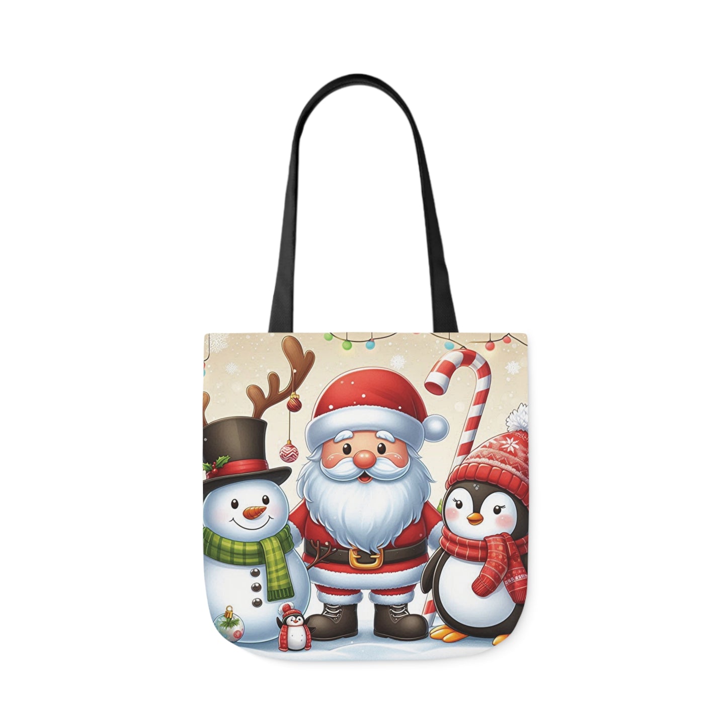 Christmas Santa And Friends Shoulder Tote Bag