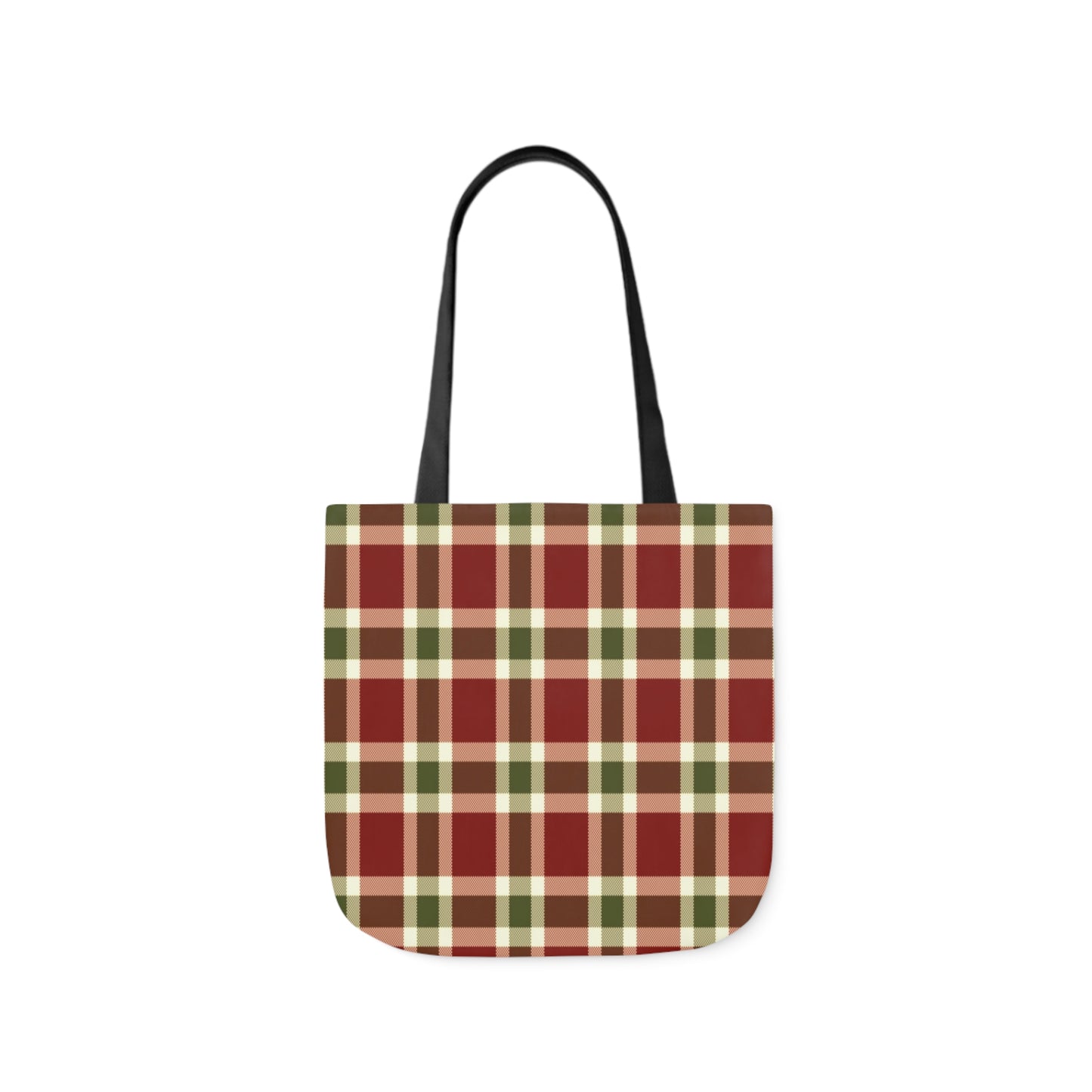 Christmas Red And Green Plaid Tartan Pattern Shoulder Tote Bag