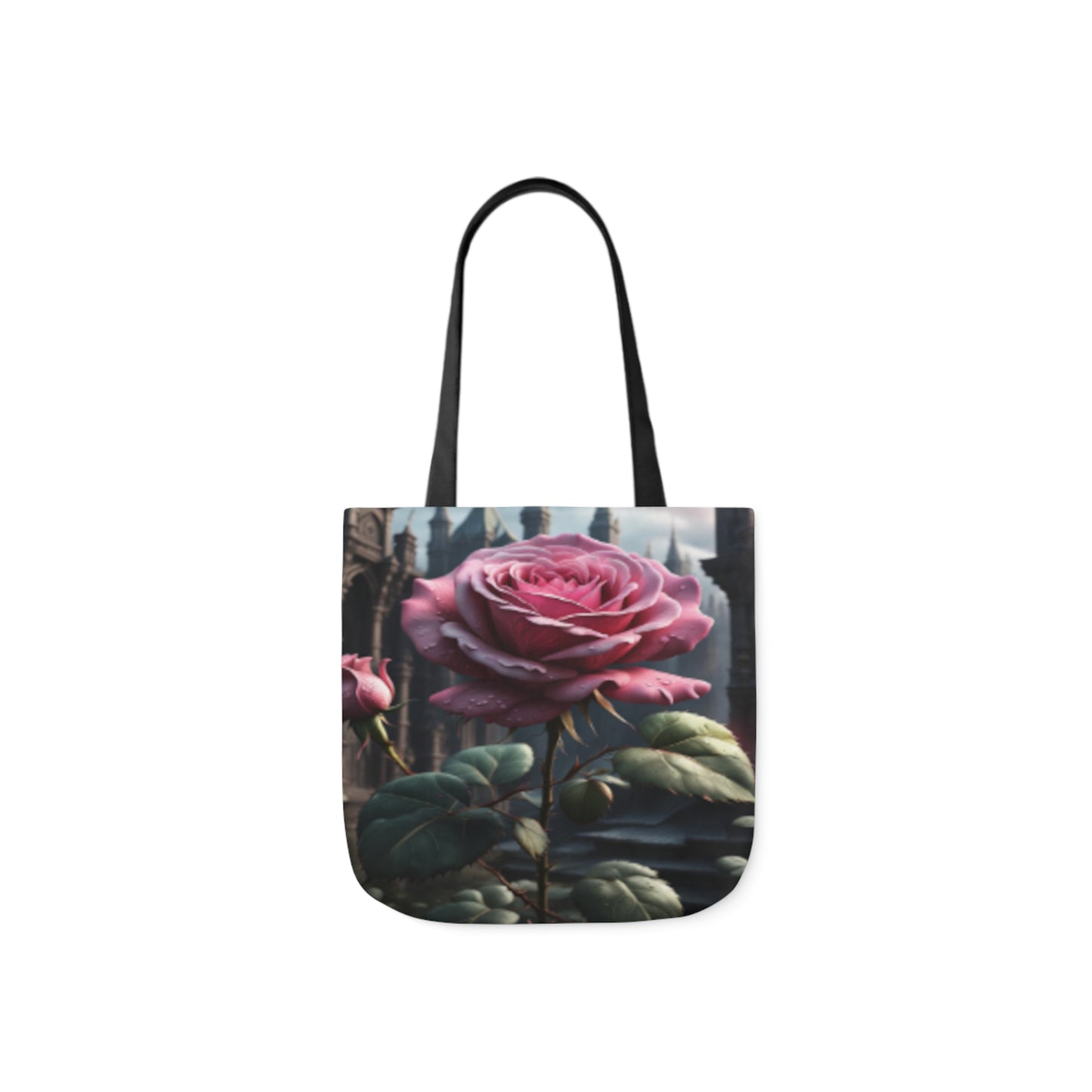 Pink Gothic Fantasy Rose Shoulder Tote Bag