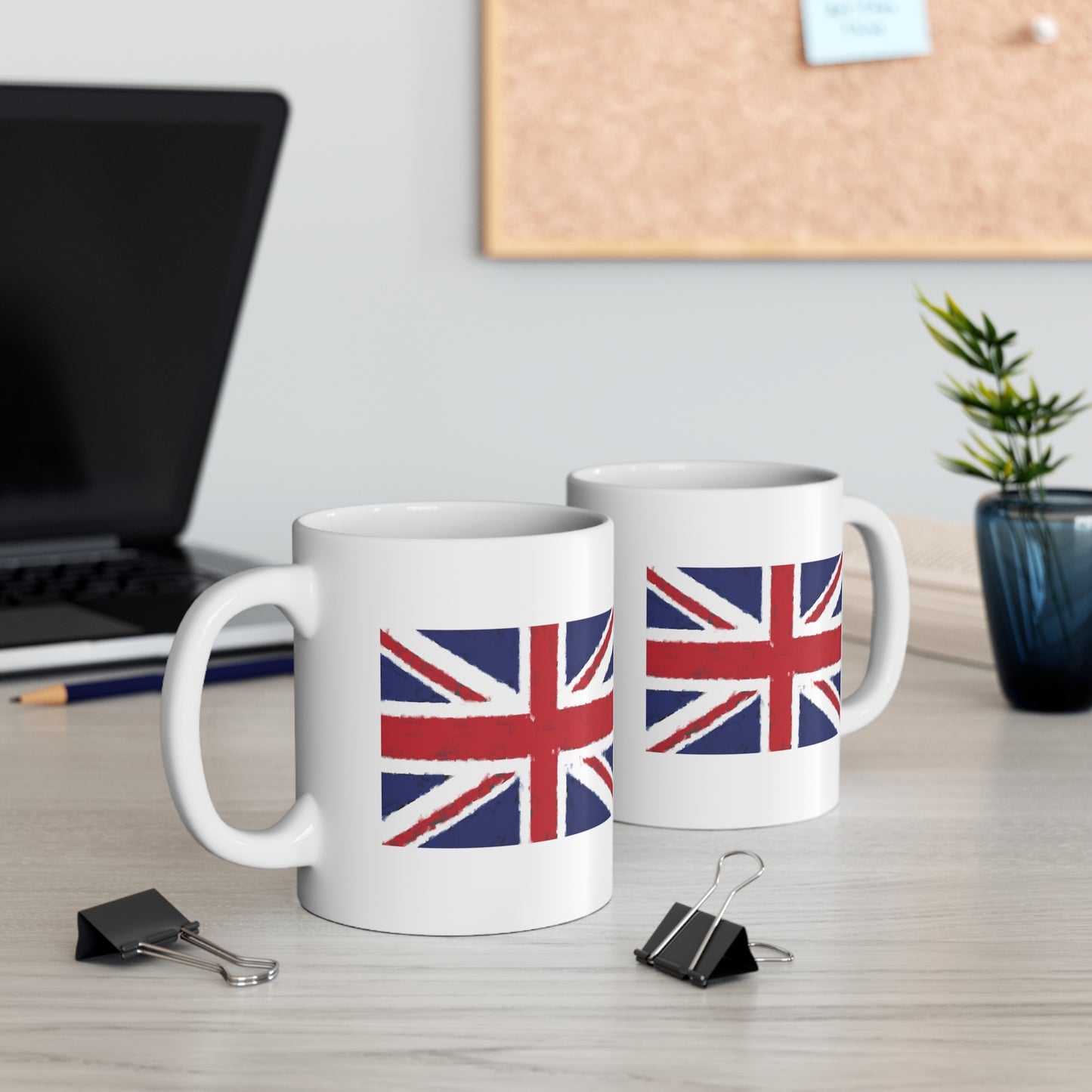 Union Jack Flag Chalk Coffee Mug