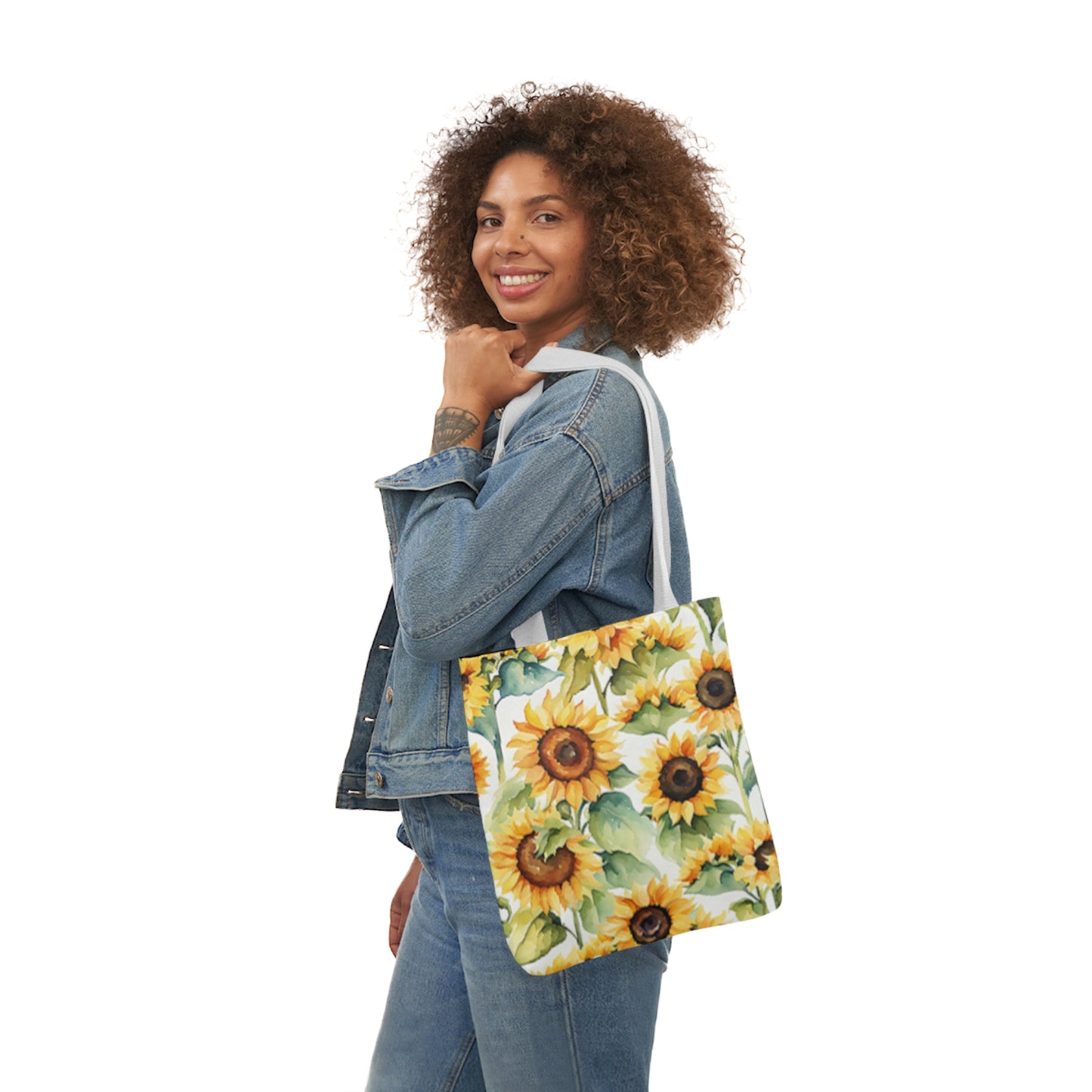 Yellow Sunflowers Shoulder Tote Bag