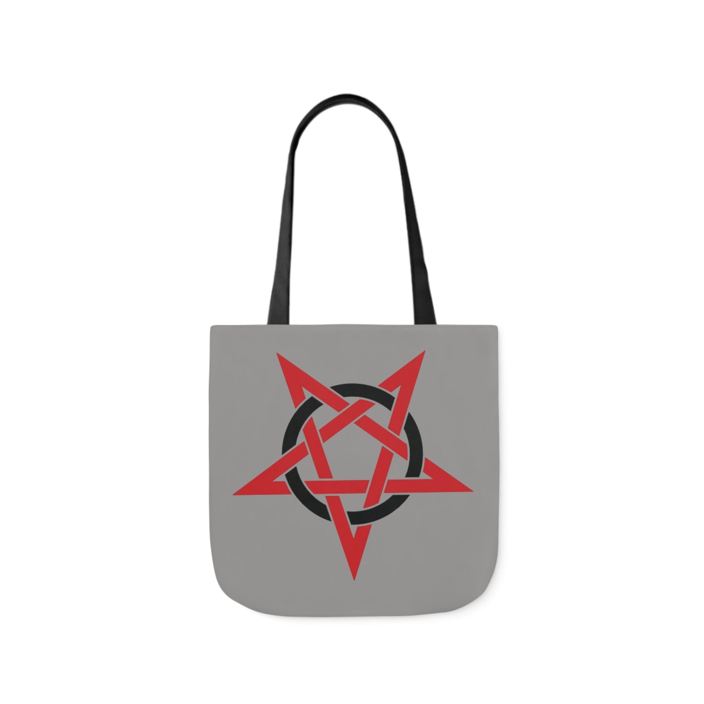 Red And Black Inverted Pentagram Shoulder Tote Bag