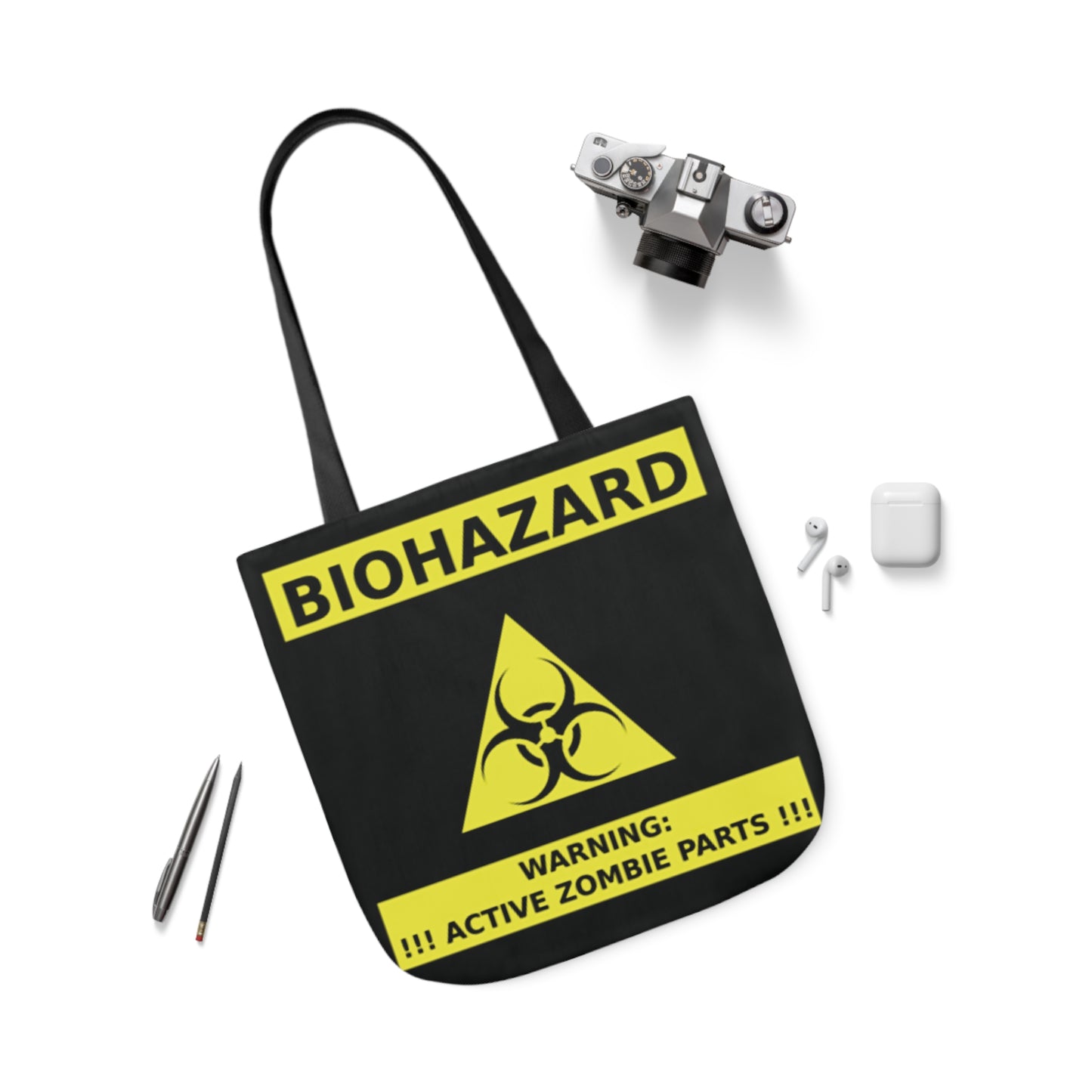 Biohazard Zombie Active Sign  Shoulder Tote Bag