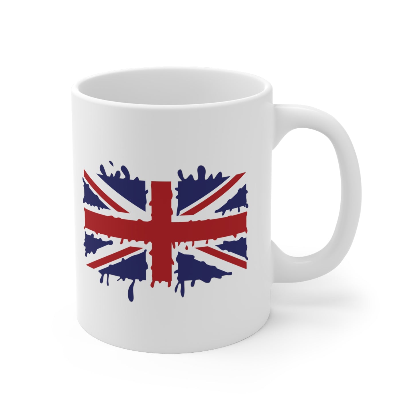 Union Jack Flag Paint Splat Coffee Mug