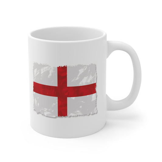 Grunge Painted England Flag Coffee Mug