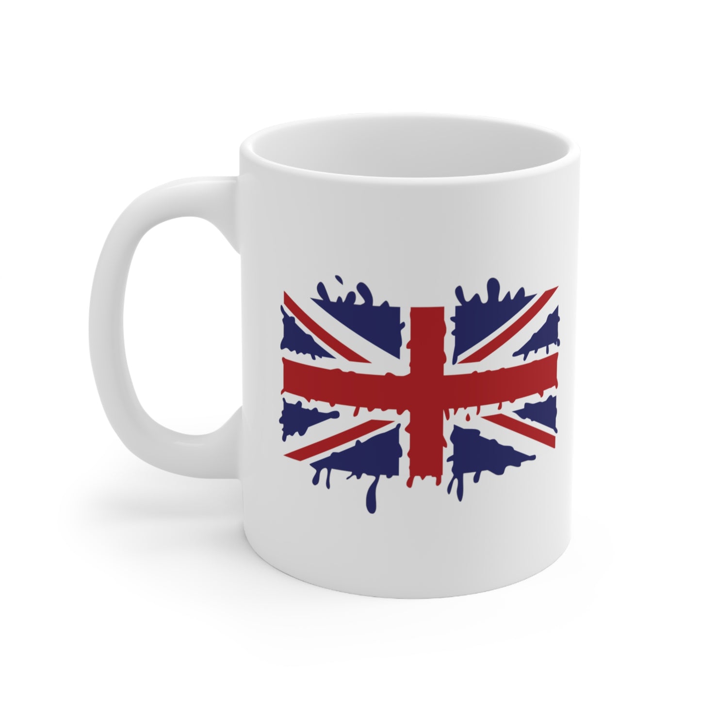 Union Jack Flag Paint Splat Coffee Mug