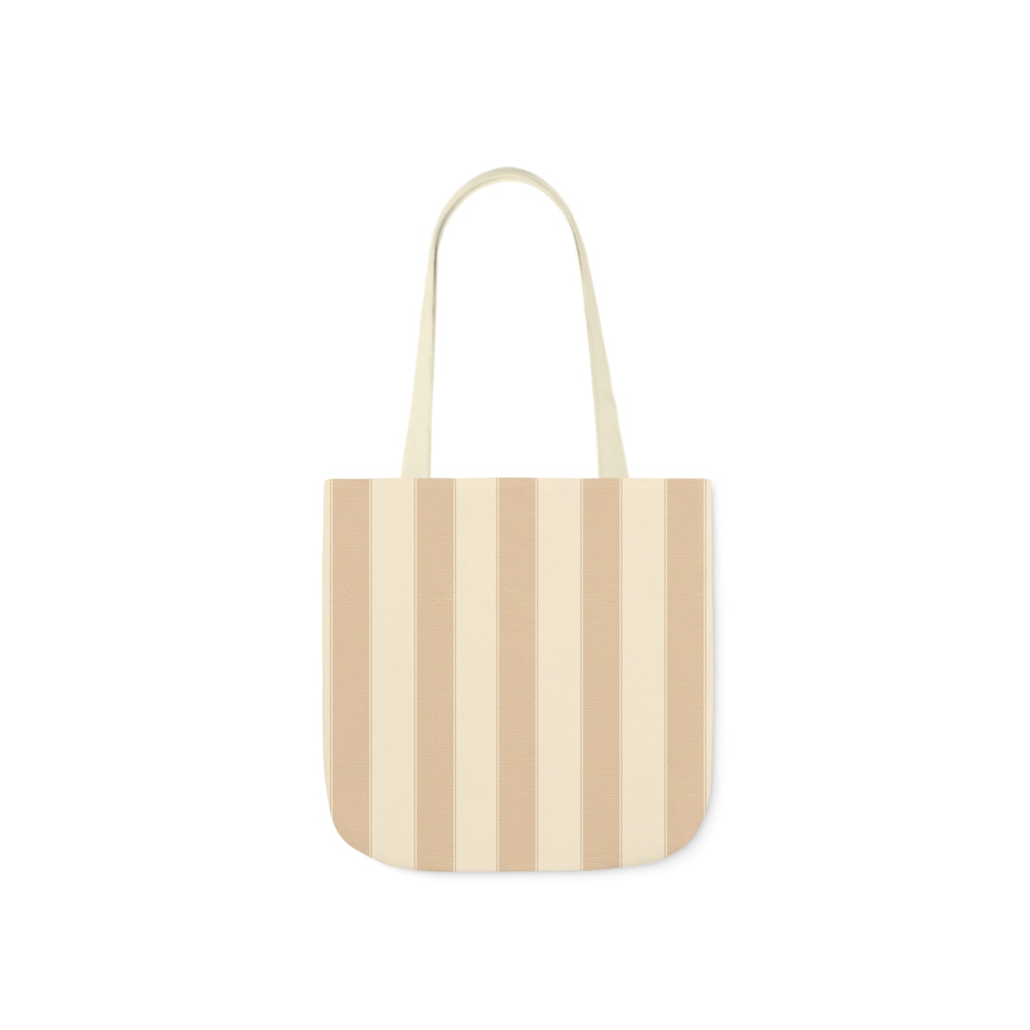 Latte And Almond Brown Stripes Pattern Shoulder Tote Bag