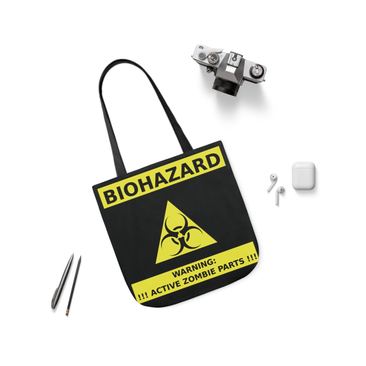 Biohazard Zombie Active Sign  Shoulder Tote Bag