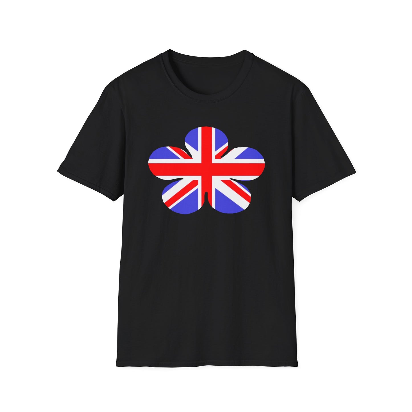 Union Jack Flag Flower T-Shirt