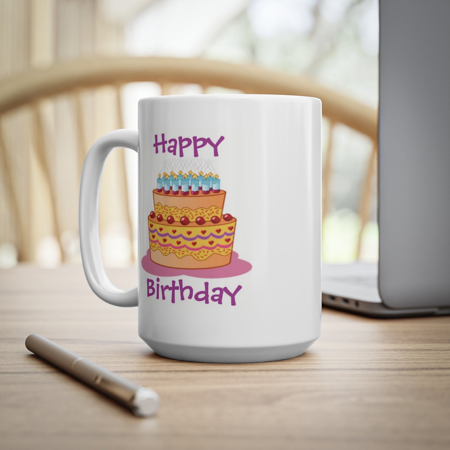 Happy Birthday Big Cake Coffee Mug