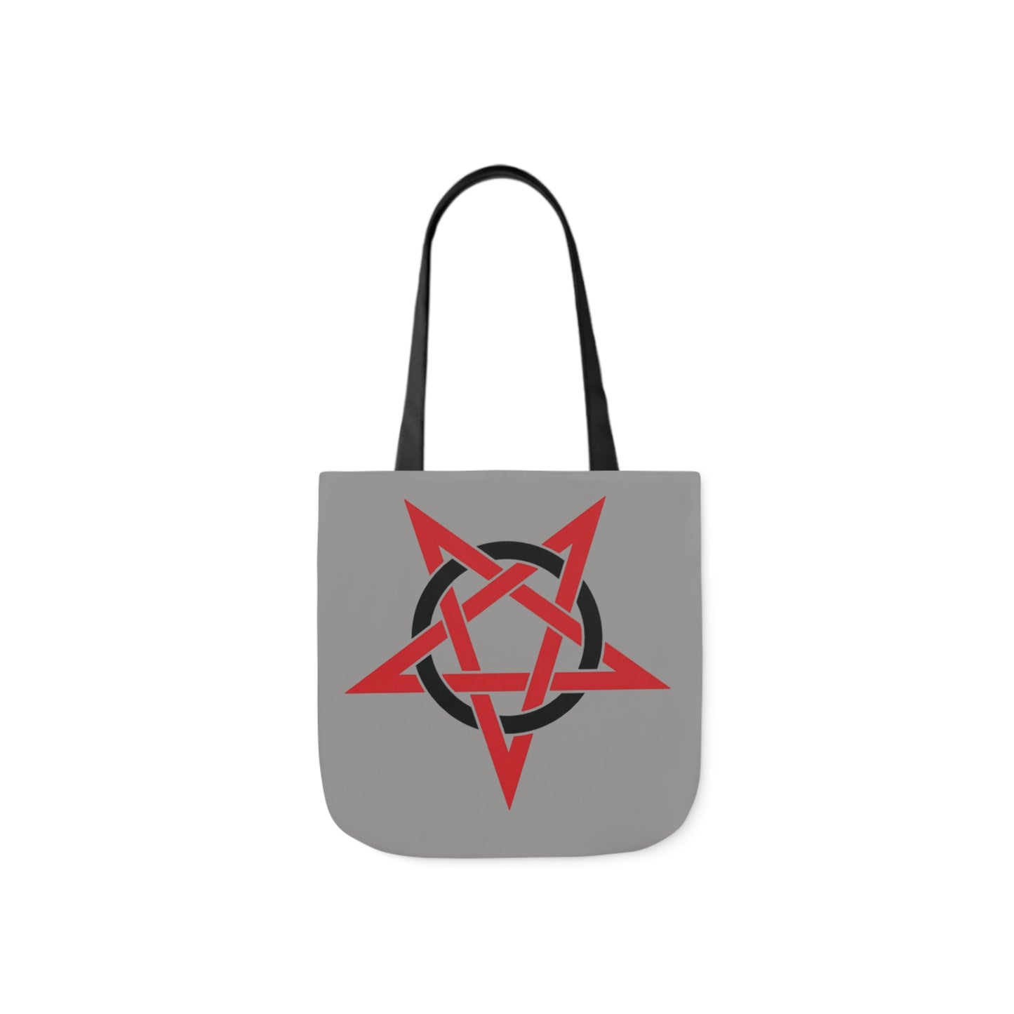 Red And Black Inverted Pentagram Shoulder Tote Bag