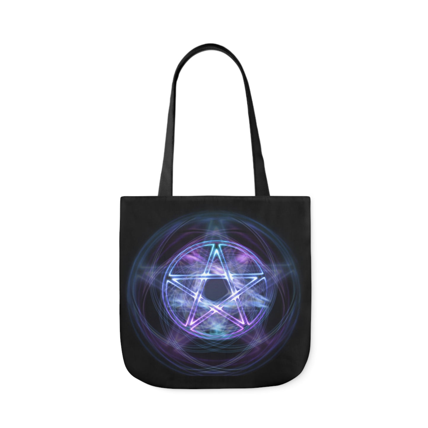 Witchcraft Blue Fire Pentagram Shoulder Tote Bag