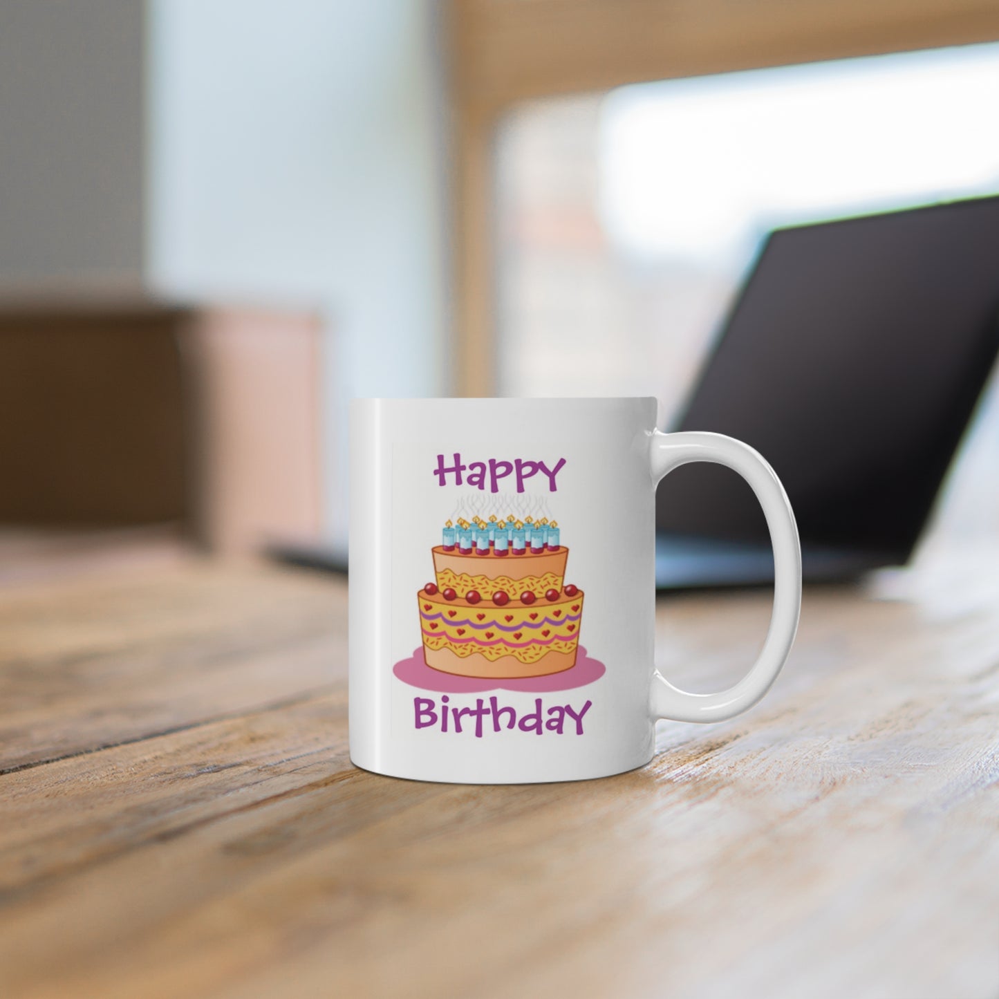 Happy Birthday Big Cake Coffee Mug