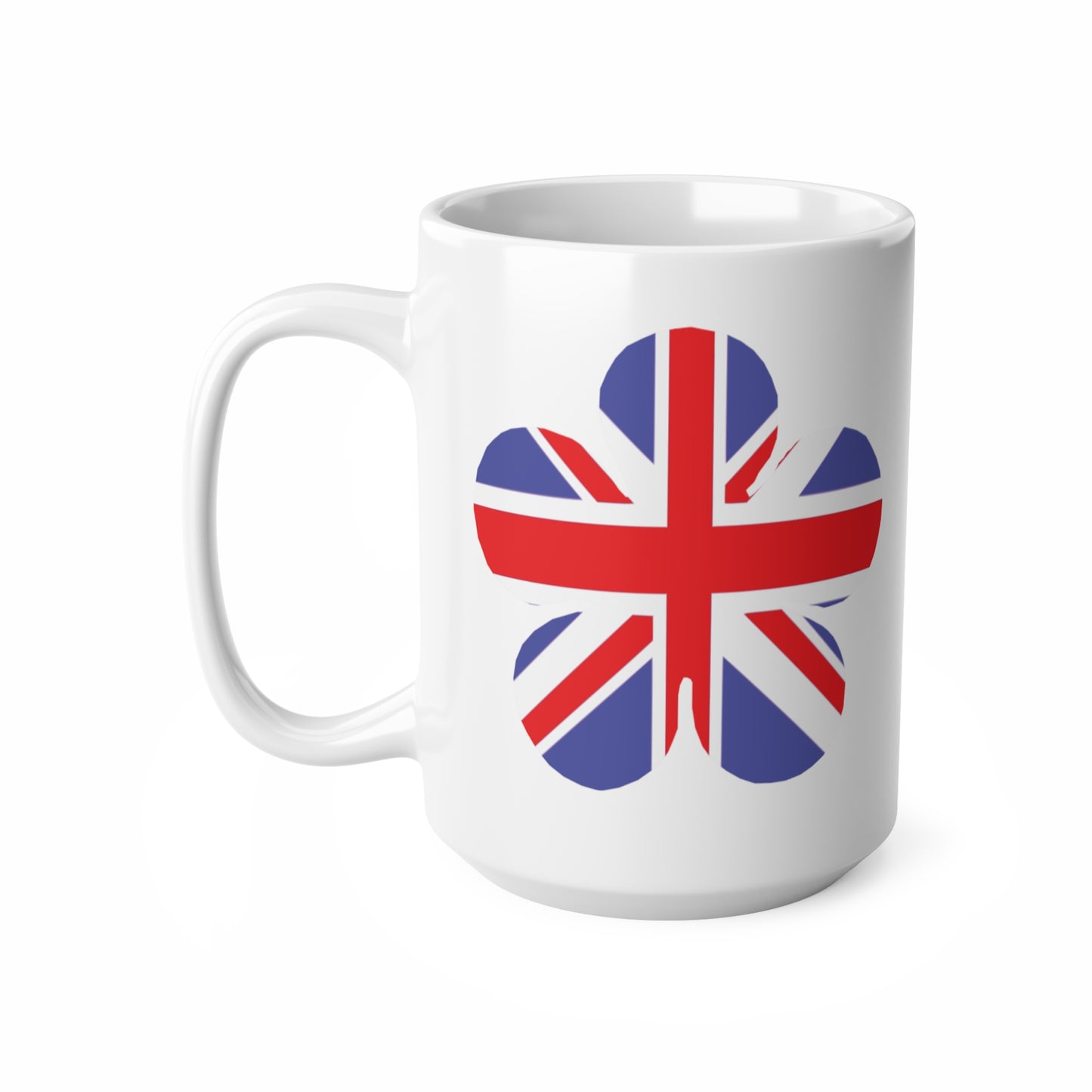 Union Jack Flag Flower Coffee Mug