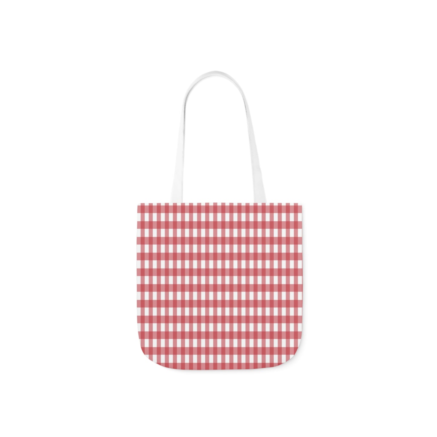 Rose Pink Check Pattern Shoulder Tote Bag