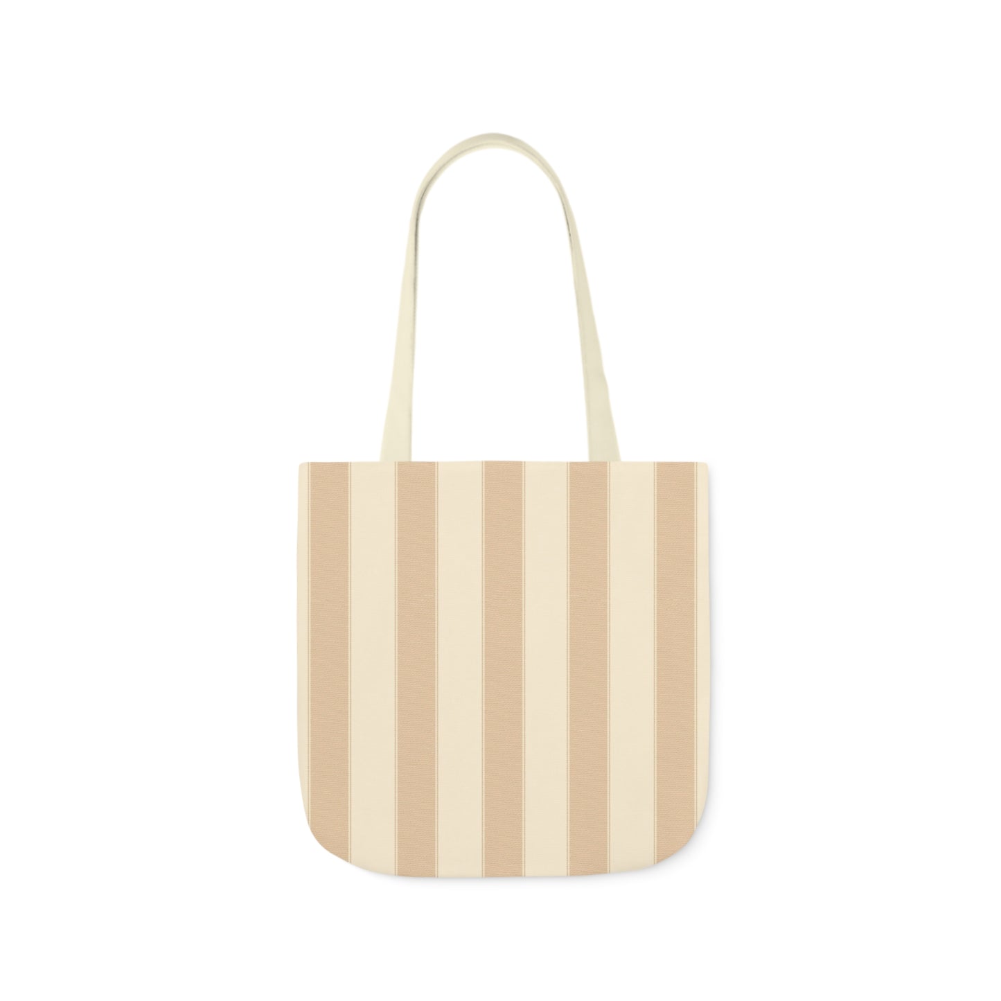 Latte And Almond Brown Stripes Pattern Shoulder Tote Bag