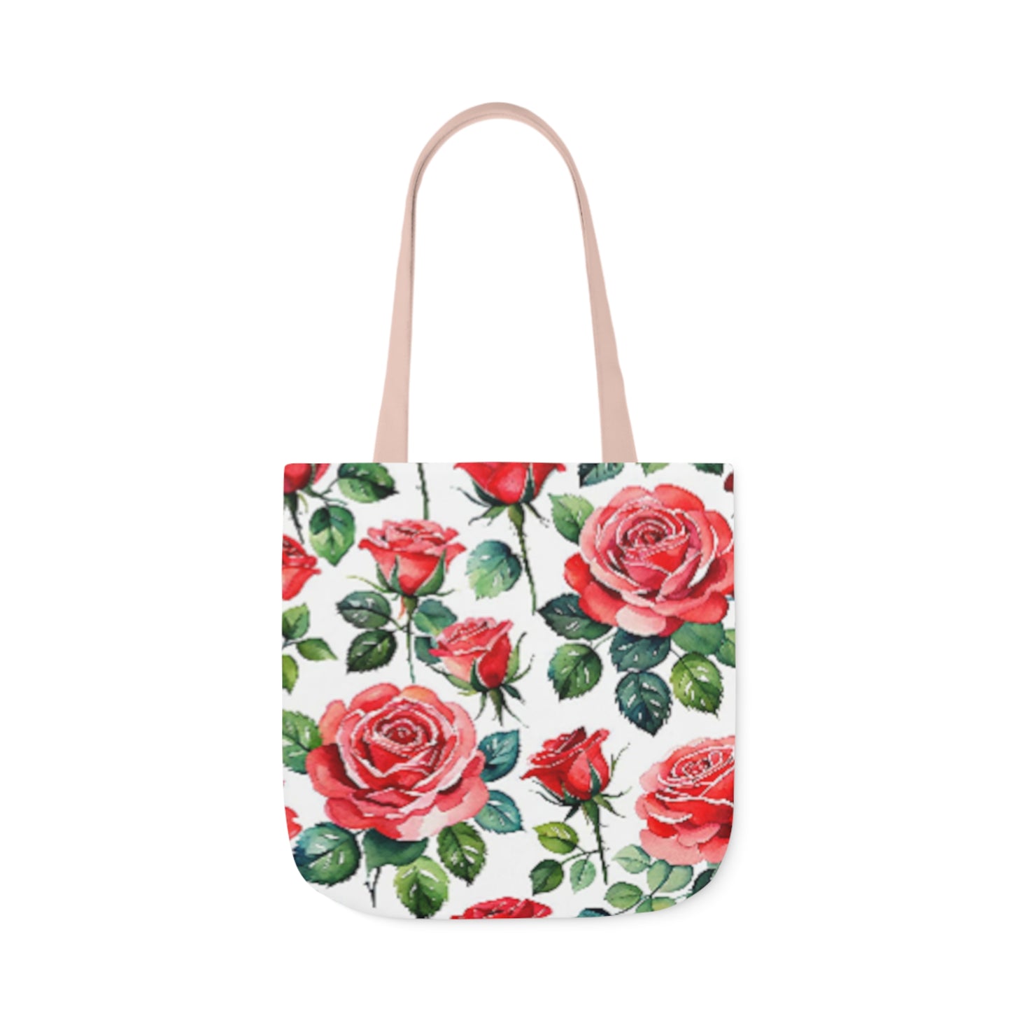 Large Pink Roses Shoulder Tote Bag