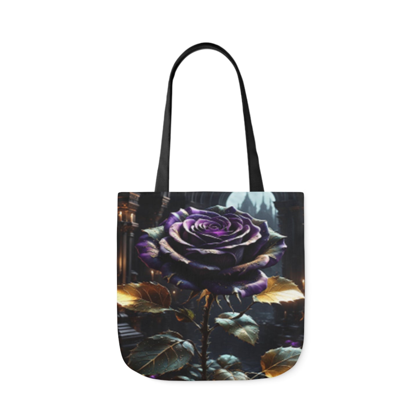 Dark Gothic Rose Shoulder Tote Bag