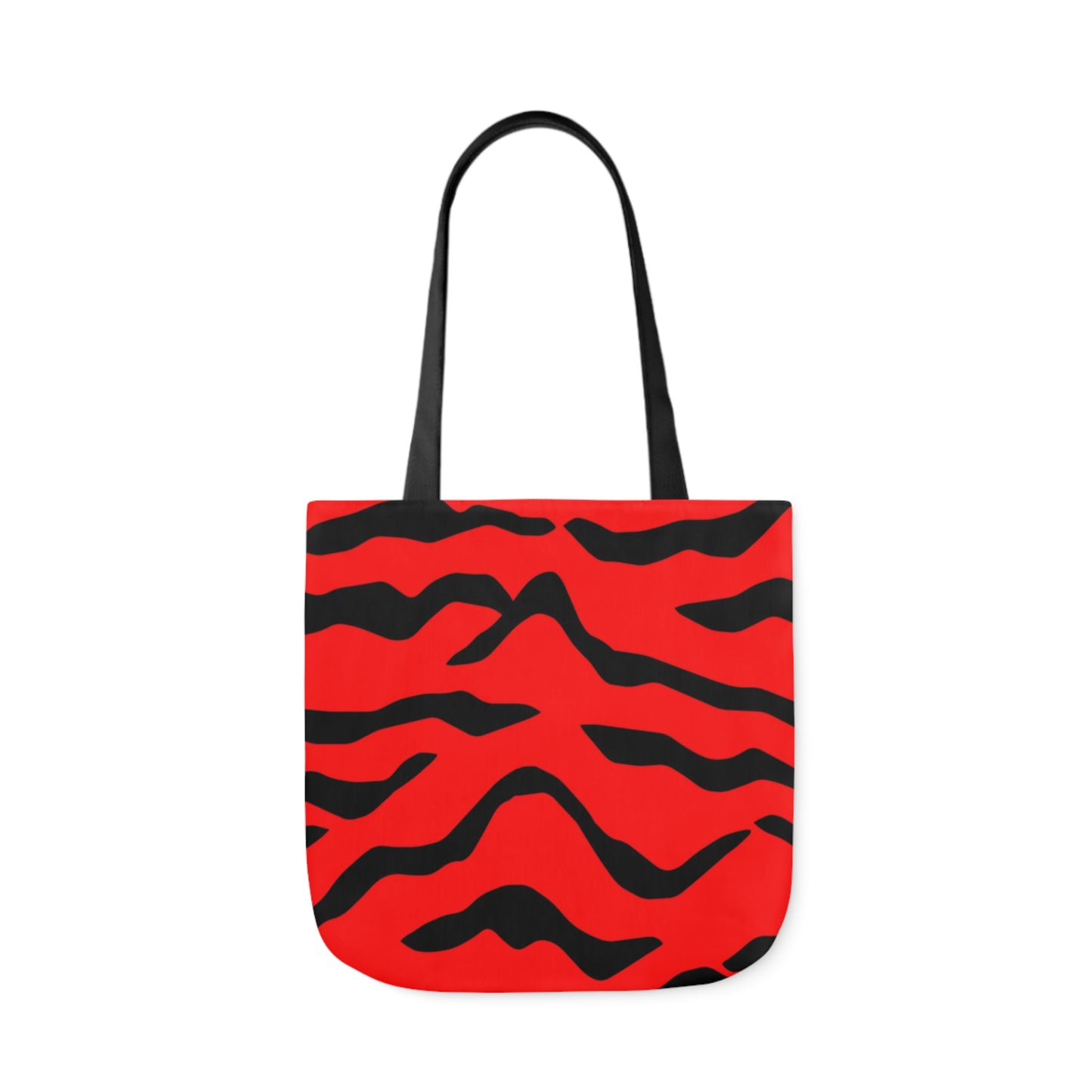 Red Tiger Animal Print Pattern Shoulder Tote Bag