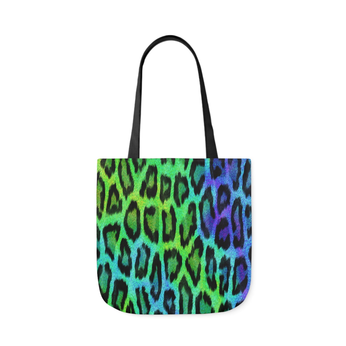 Blue Green Leopard Animal Skin Print Pattern Shoulder Tote Bag