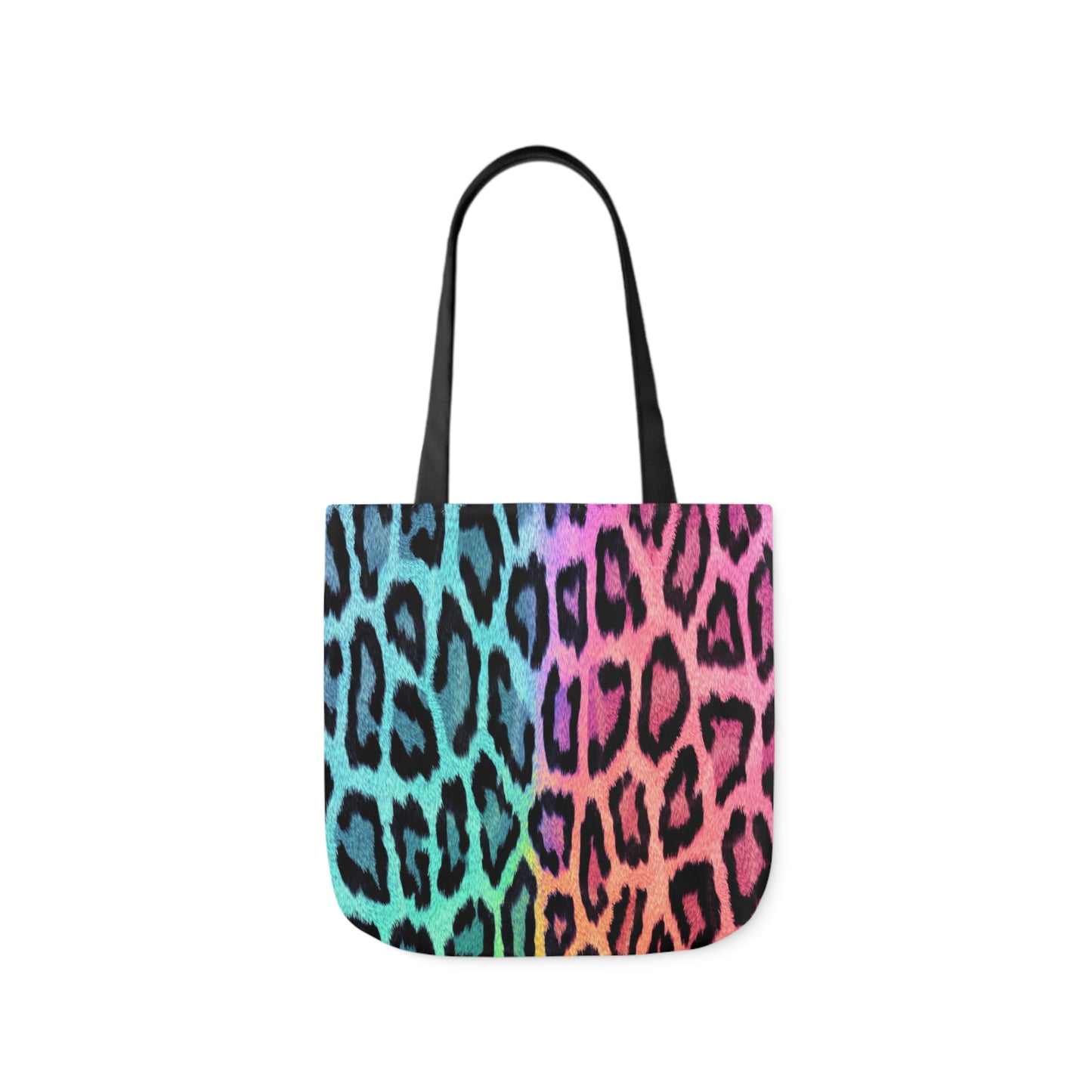 Rainbow Leopard Print Pattern Shoulder Tote Bag