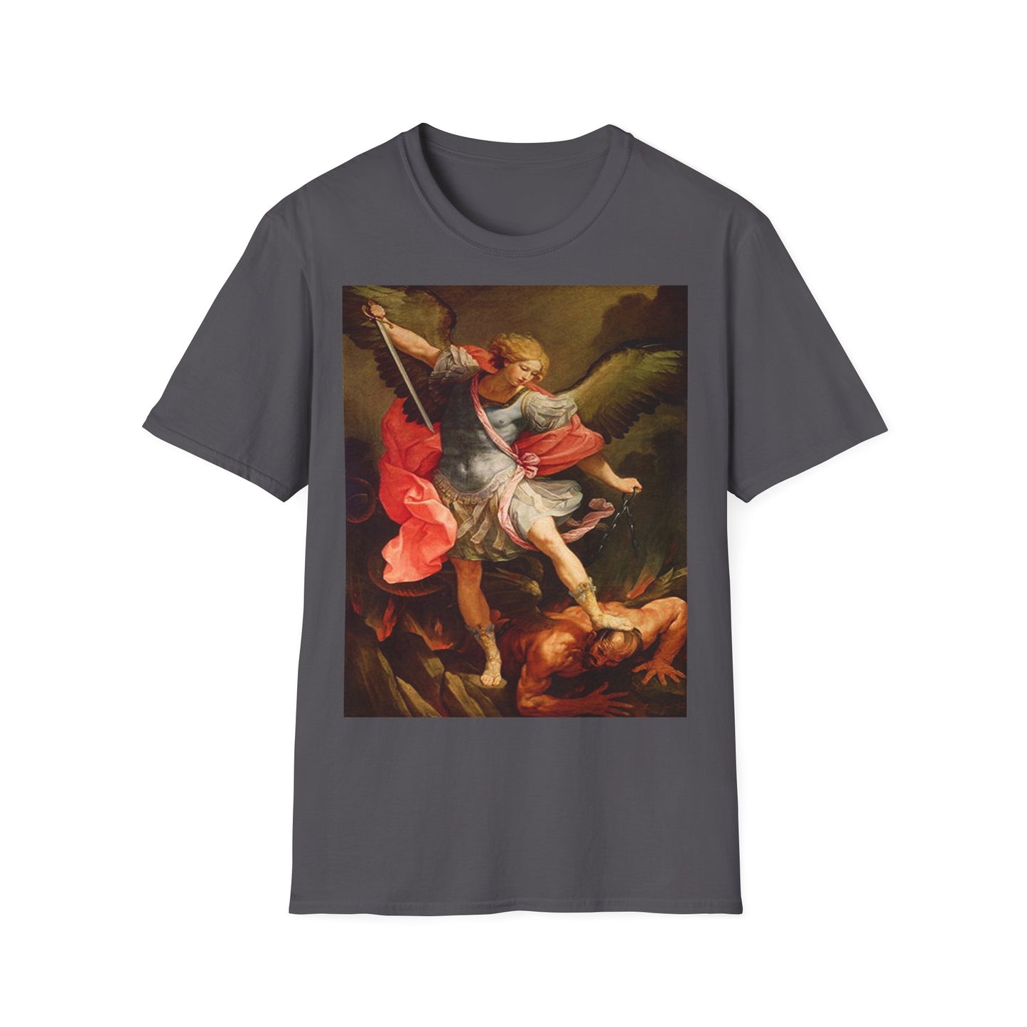 Archangel Michael Defeating Satan Christian Warrior T-Shirt