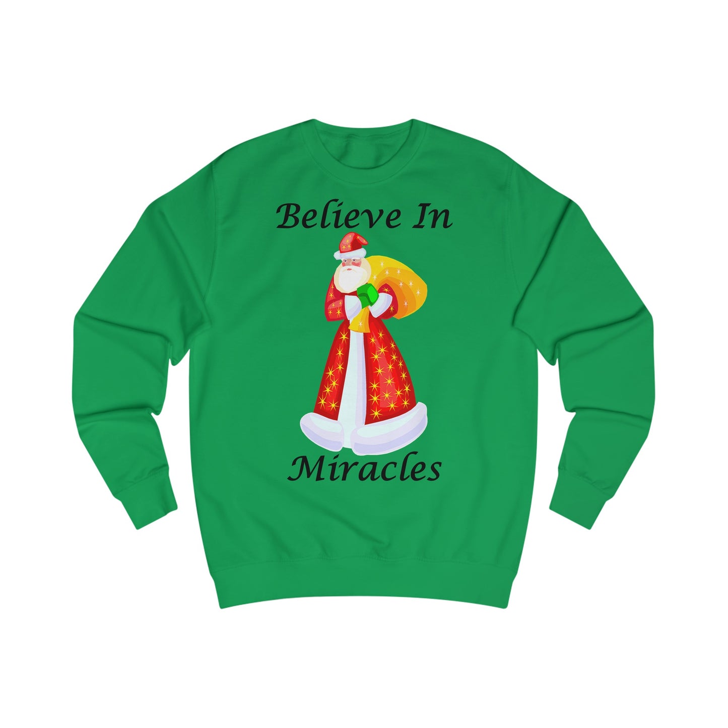 Believe In Miracles Santa Stars Christmas Sweatshirt