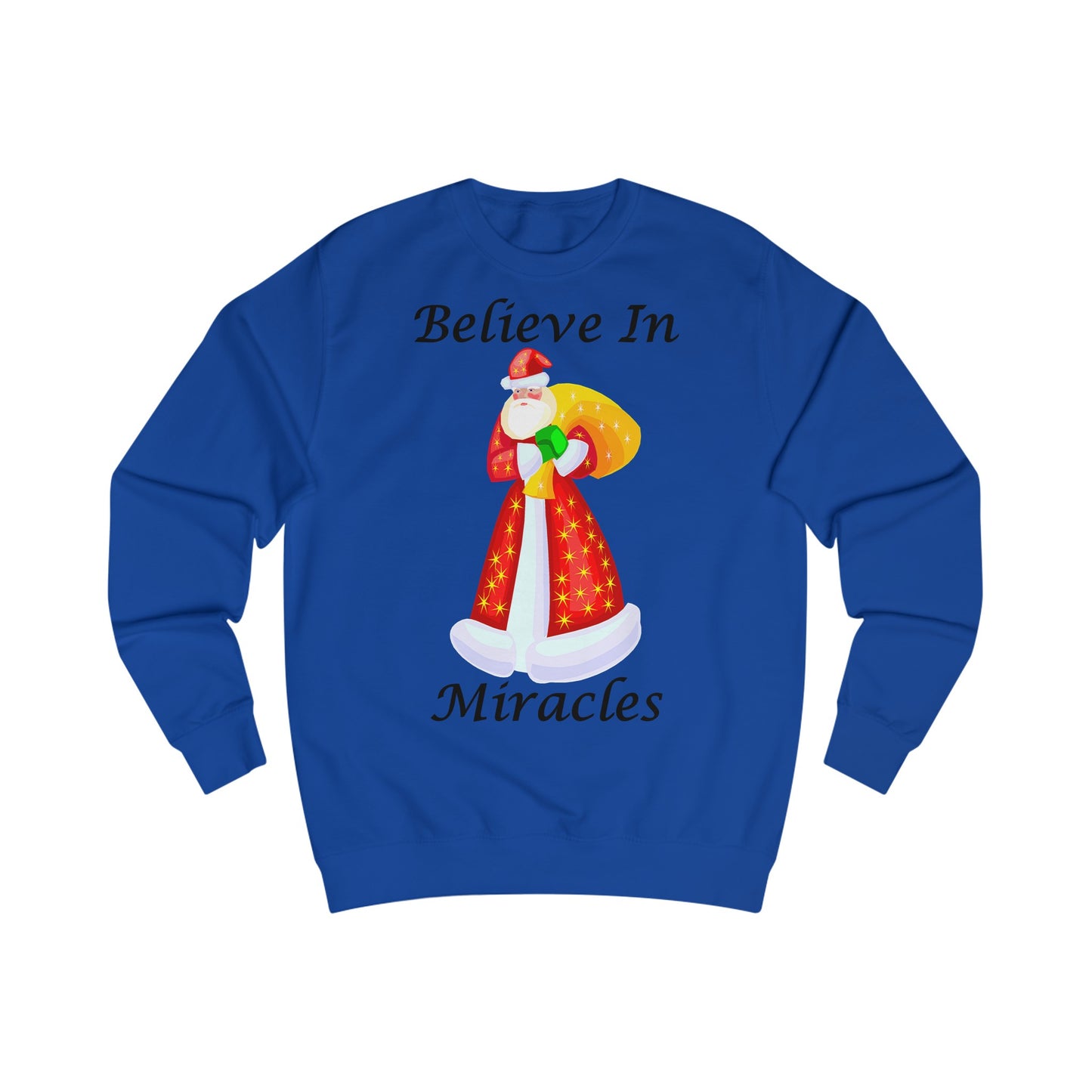 Believe In Miracles Santa Stars Christmas Sweatshirt