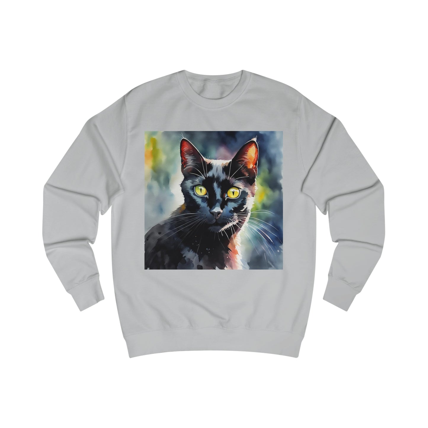 Black Cat Cute Watercolor Sweatshirt