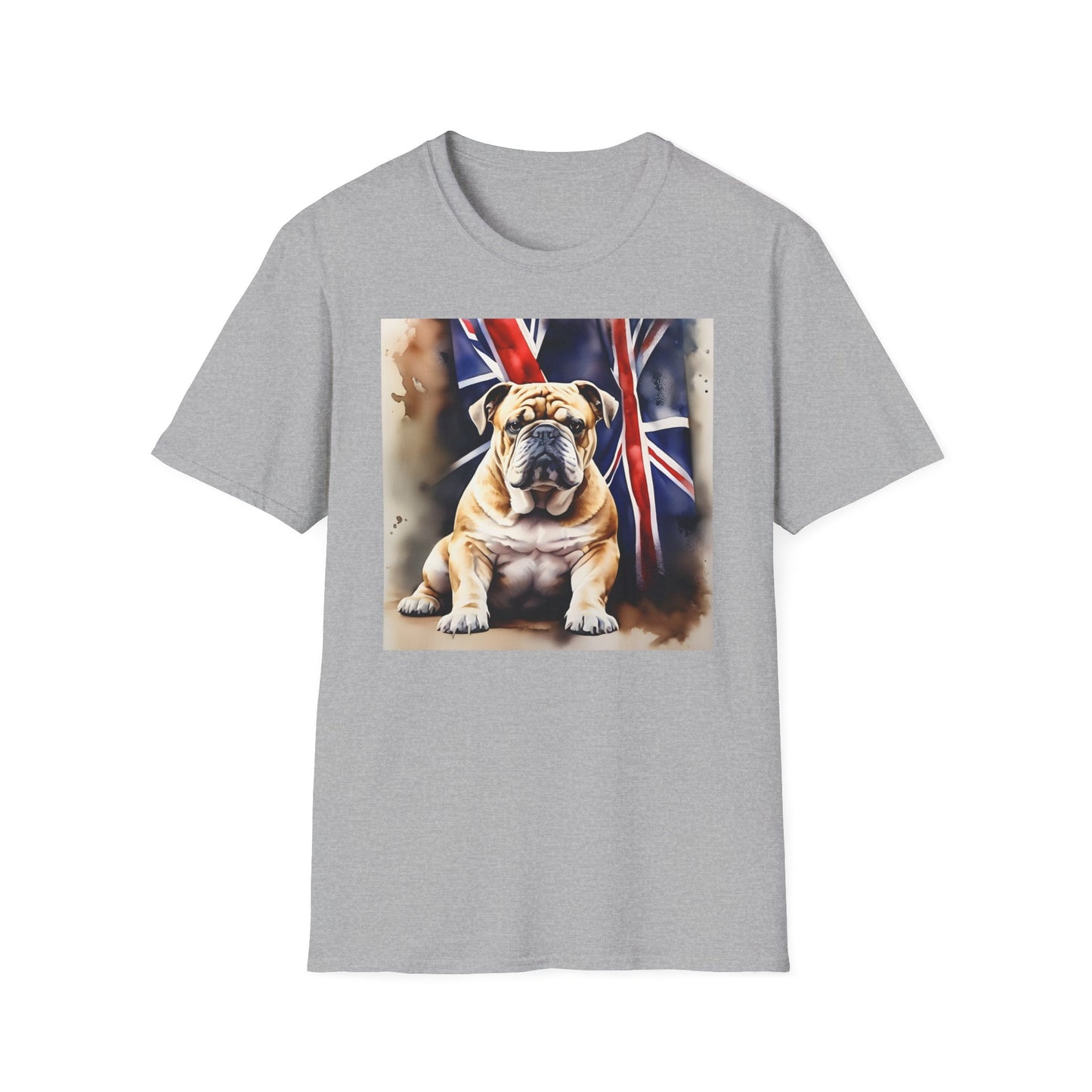 British Bulldog and Union Jack Flag T-Shirt