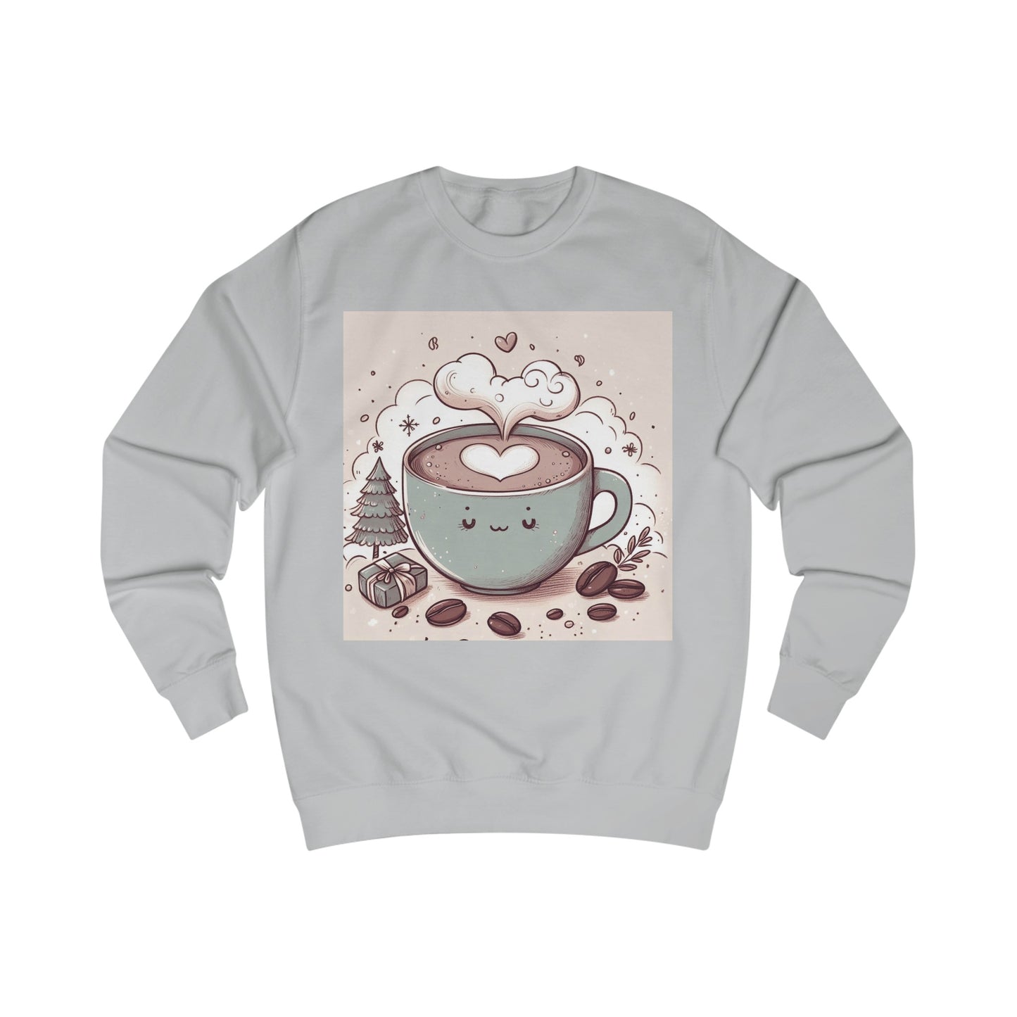 Coffee Love Christmas Cute Cartoon Sweatshirt