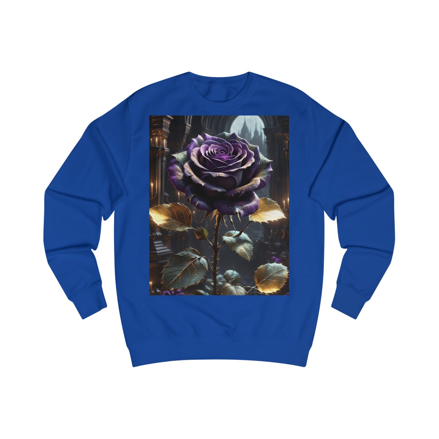 Dark Gothic Purple Rose Sweatshirt