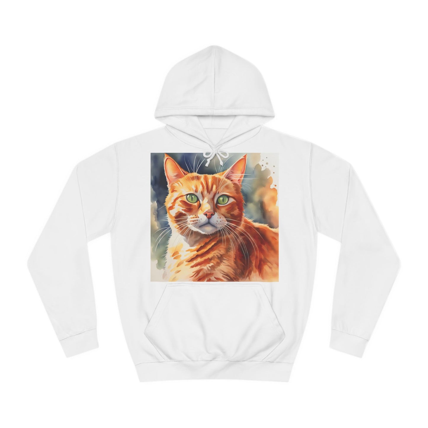 Ginger Cat Cute Watercolour Hoodie