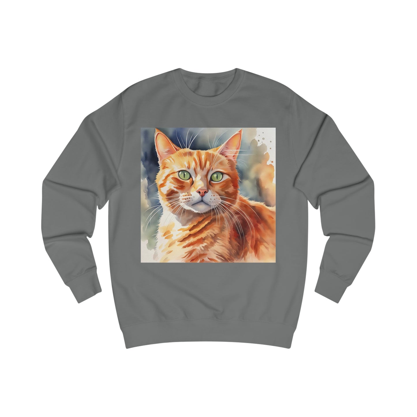 Ginger Cat Cute Watercolor Sweatshirt