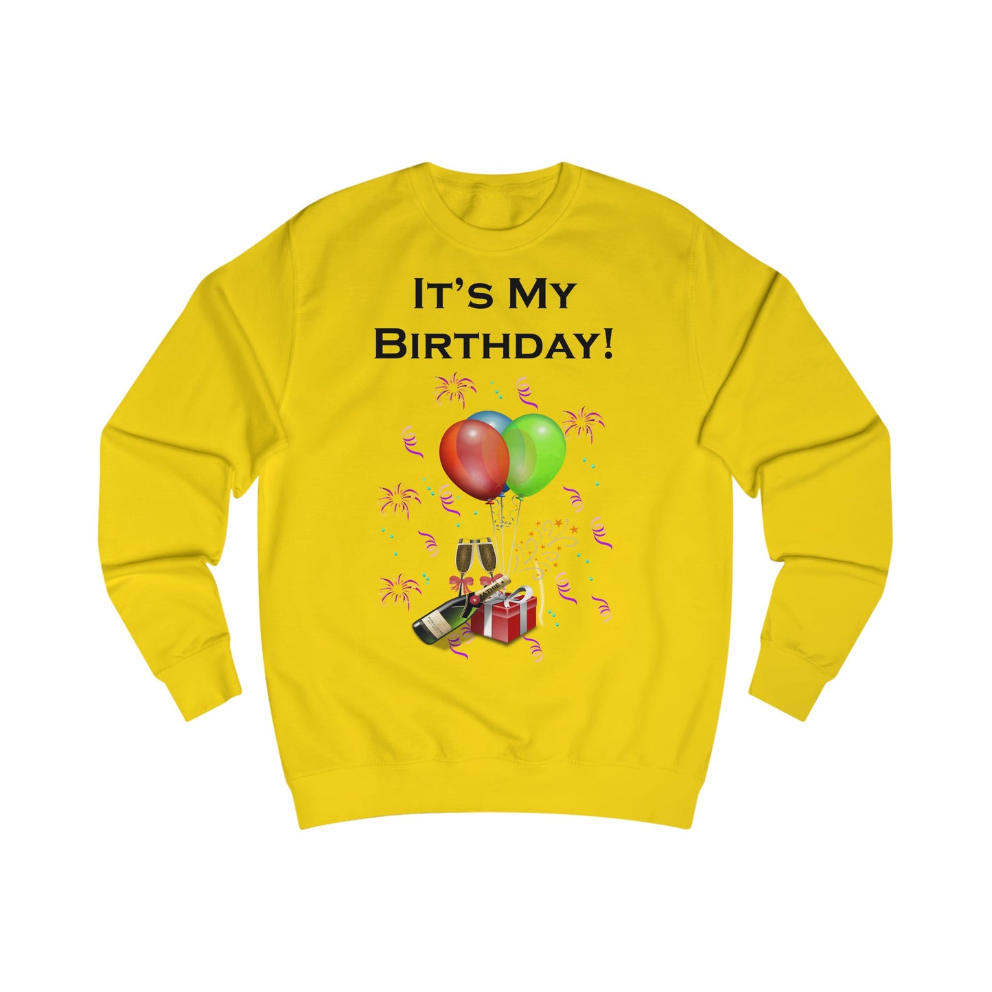 It's My Birthday Balloons And Wine Sweatshirt