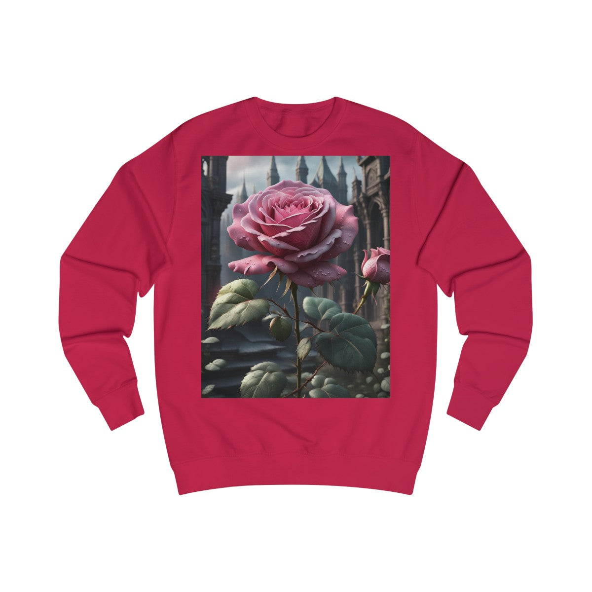 Pink Gothic Fantasy Rose Sweatshirt