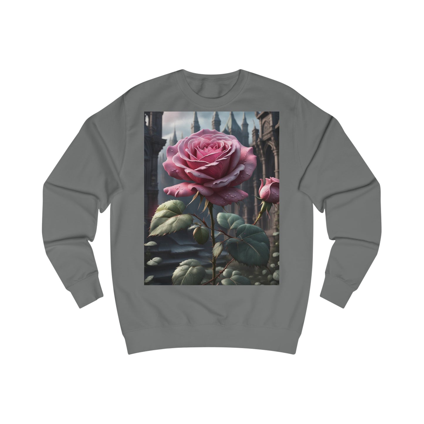 Pink Gothic Fantasy Rose Sweatshirt